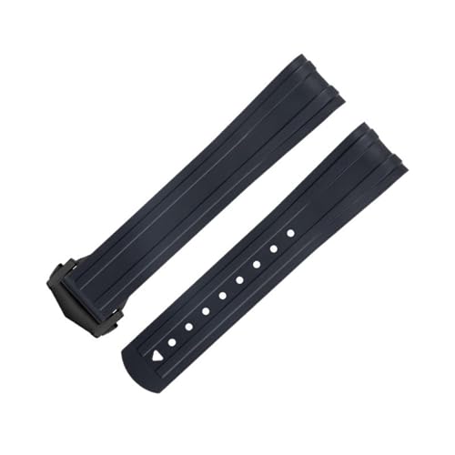 ORKDFJ FKM Ersatzarmband für Omega-Armband für Seamaster 300 Tauchen, aus Fluorkautschuk, 20 mm, 20 mm, Achat von ORKDFJ