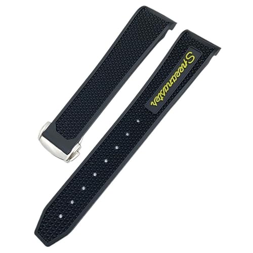 ORKDFJ Gummi-Uhrenarmband, 19 mm, 21 mm, 20 mm, passend für Omega Sxwatch Speedmaster Seamaster 300 AT150, Damen und Herren, Silikon-Uhrenarmband, 22 mm, Achat von ORKDFJ