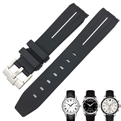 ORKDFJ Gummi-Uhrenarmband für Tissot 1853 Lelocle PRC200 Rolex Submariner Hamilton Omega wasserdichtes Uhrenarmband, 19 mm / 20 mm, 19 mm, Achat von ORKDFJ