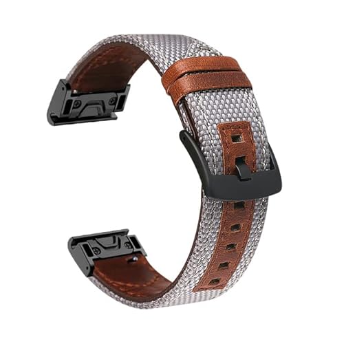 ORKDFJ Lederarmband für Garmin Fenix 7 7X 6 6X Pro 5X 5 Plus 3HR 935 945 Schnellverschluss Smartwatch-Armband Nylon 22 mm 26 mm, 22mm For For Fenix 5 5 Plus, Achat von ORKDFJ
