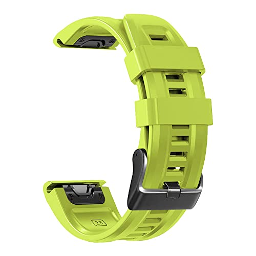 ORKDFJ Silikon-Smartwatch-Armband für Garmin Fenix 7X 7 Fenix 6X 6 Pro Fenix 5X 5 Plus 3HR 22 mm 26 mm, Schnellverschluss-Armband, 26 mm, Achat von ORKDFJ