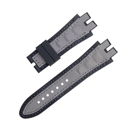 ORKDFJ Uhrenarmband aus Nubukleder, 28 mm, Silikon, Zubehör, passend für Roger Dubuis Armband für die Excalibur-Serie, 28mm, Achat von ORKDFJ
