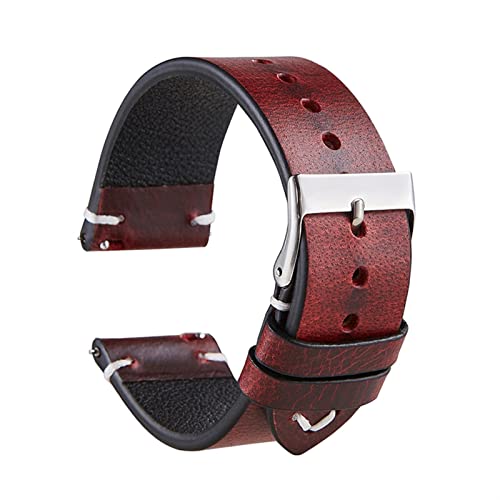 ORKDFJ Uhrenarmband für Rox Classic, italienisches Vintage-Ölwachs-Uhrenarmband, 20 mm, 22 mm, Schnellverschluss-Armband, echtes Lederband, 20 mm, Achat von ORKDFJ