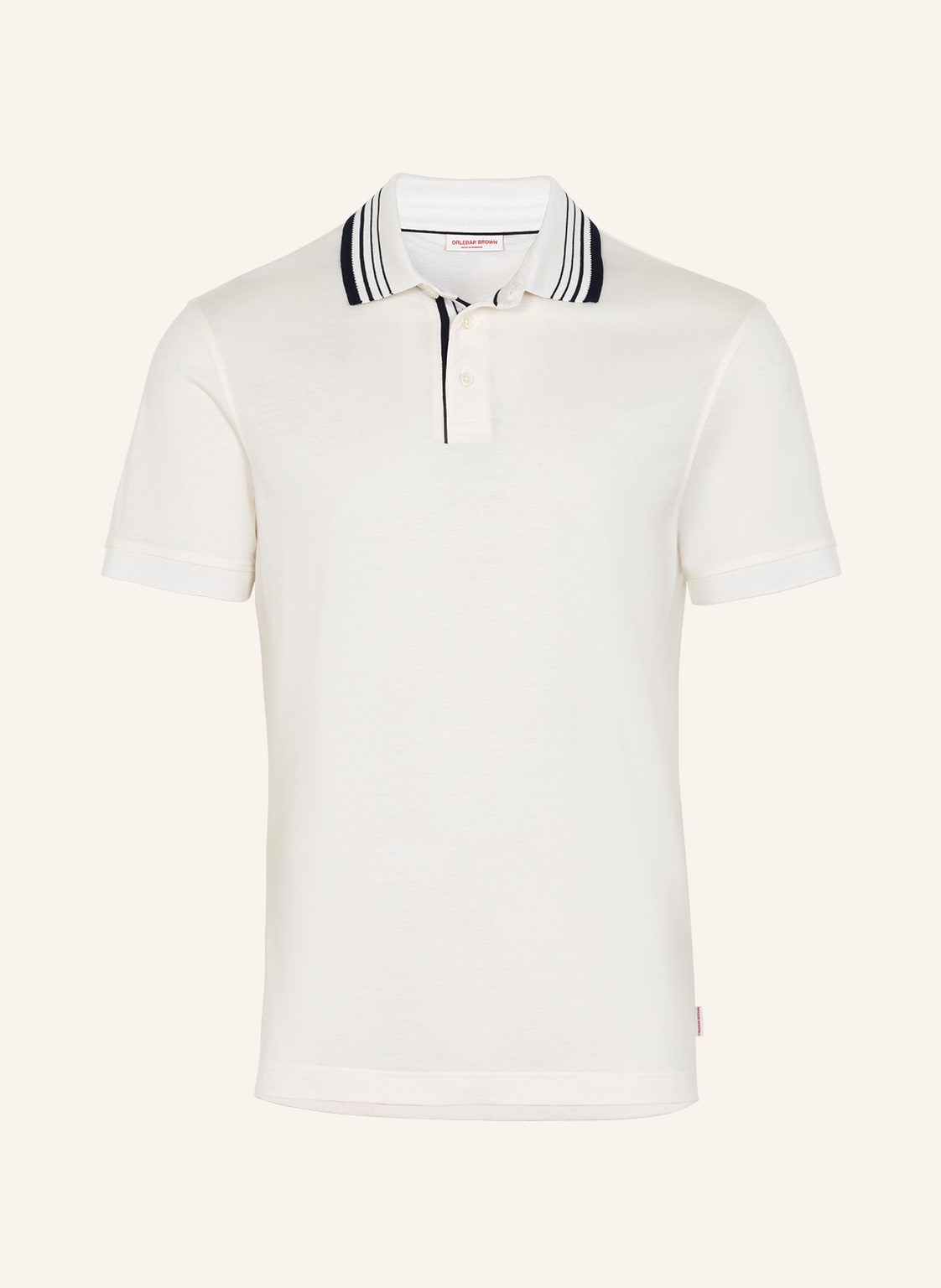 Orlebar Brown Poloshirt Dominic Border Stripe weiss von ORLEBAR BROWN