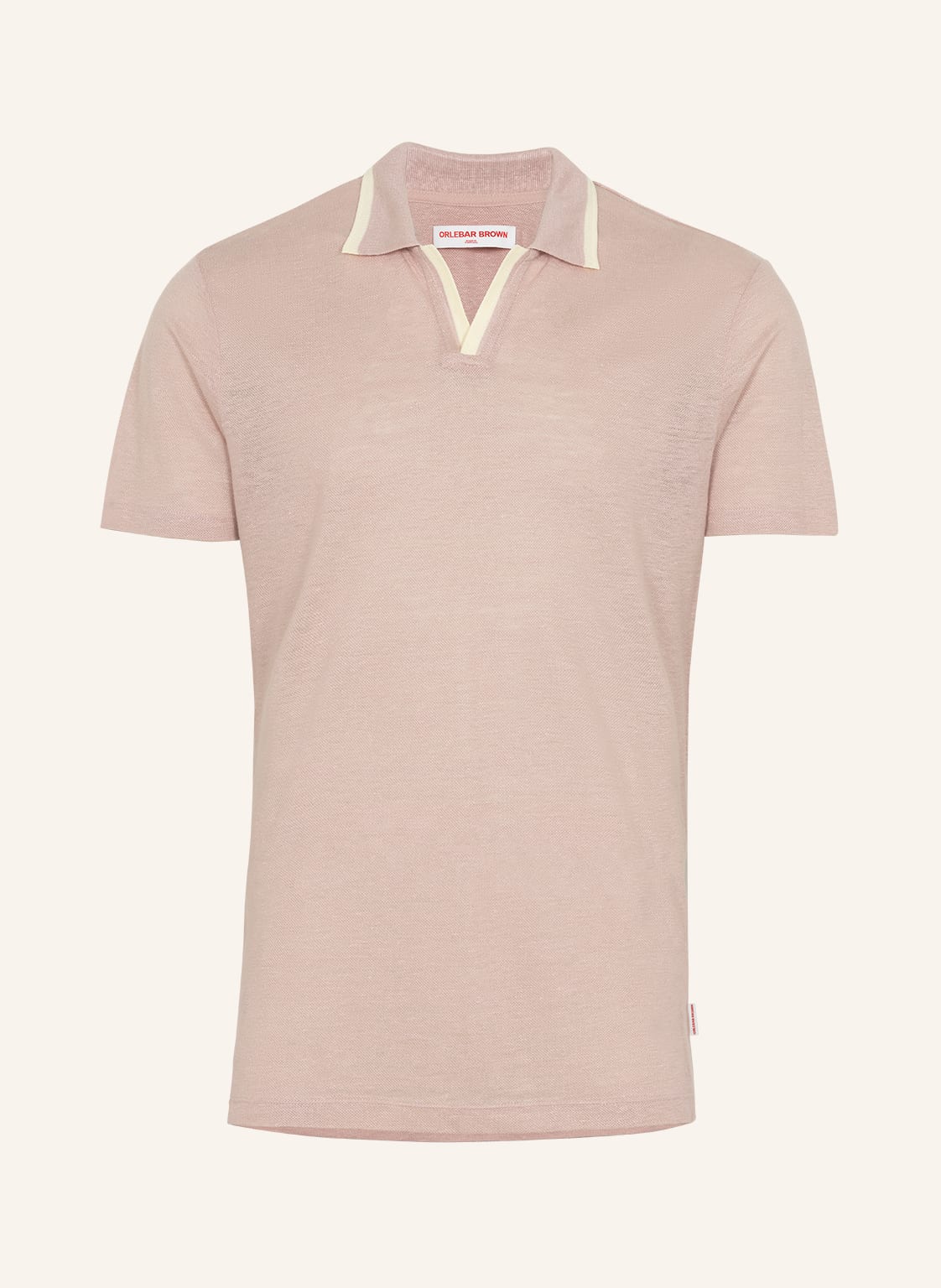 Orlebar Brown Poloshirt Felix Linen Pique rosa von ORLEBAR BROWN