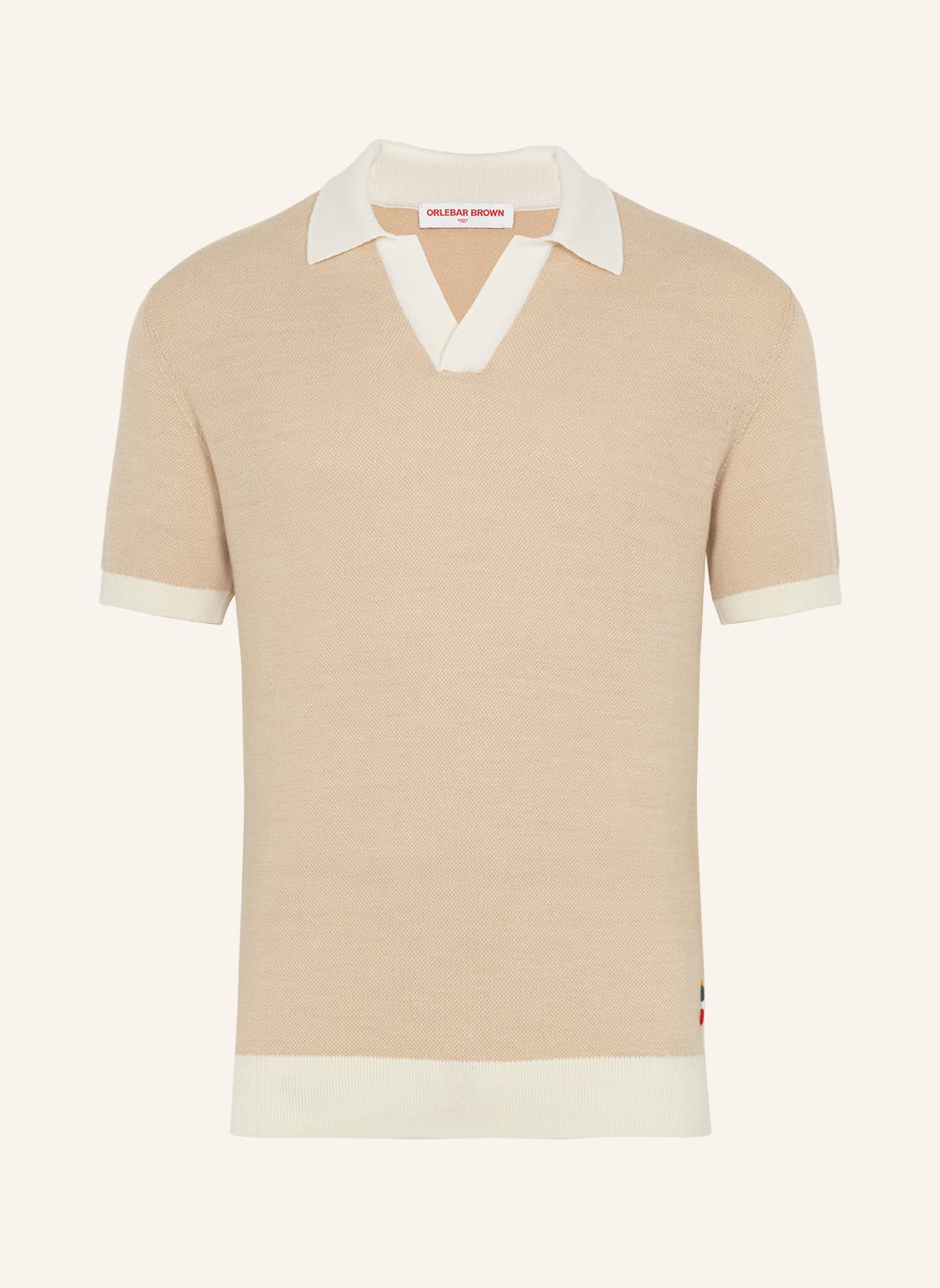 Orlebar Brown Poloshirt Horton Contrast beige von ORLEBAR BROWN