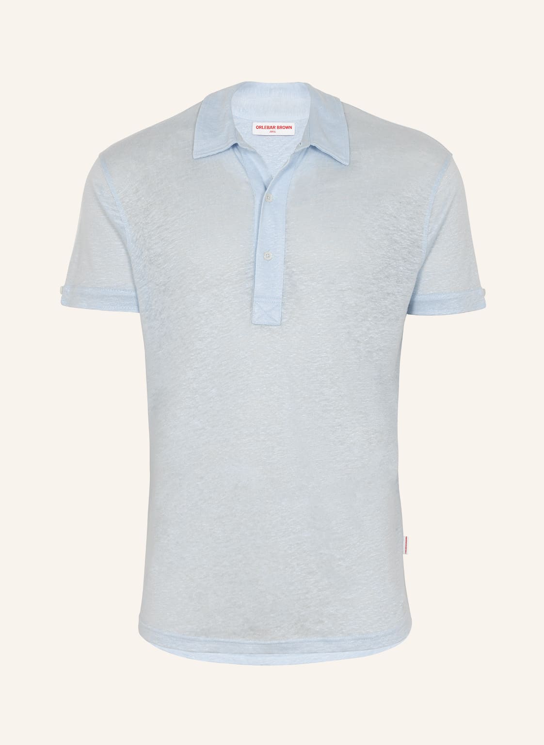 Orlebar Brown Poloshirt Sebastian Linen blau von ORLEBAR BROWN