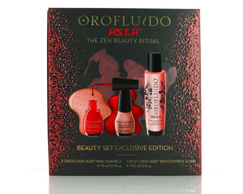 OROFLUIDO Haarpflege-Set Asia Beauty Set - Zen Control Elixir 50ml + 2x Nagellack 15ml, 3-tlg. von OROFLUIDO