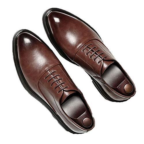 Herren Abendschuhe Klassische einfarbige Oxford-Schuhe Fashion Pointed Toe Leichte Low-Top-Business-Lederschuhe mit Schnürung von OROSUA