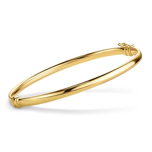 OROVI Armband Damen - 9 Karat 375 Gelbgold – Armreif Gold, Hypoallergenes Goldarmband, Goldener Armreifen, eleganter Bangle, Schmuck Damen, Gold Schmuck gefertigt in Italien, inkl. edler Schmuckbox von OROVI