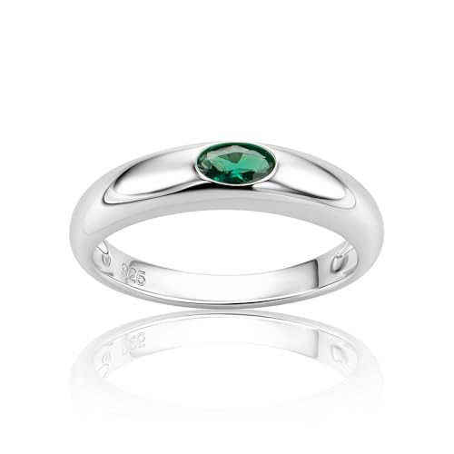 OROVI Ring Silber 925 Damen, Sterling Silber, Verlobungsring Damen mit Smaragd, Smaragdring, Silberring, Schmuck mit Edelsteine, Silberne Trauringe, Hypoallergener Schmuck, inkl. Edler Schmuckbox OROVI Ring Silber 925 Damen, Sterling Silber, Verlobungsring Damen mit Smaragd, Smaragdring, Silberring, Schmuck mit Edelsteine, Silberne Trauringe, Hypoallergener Schmuck, inkl. Edler Schmuckbox von OROVI