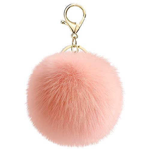 ORPAPA Pompons Schlüsselanhänger Flauschig Plüsch Schlüsselbund Taschenanhänger Faux Pelz Pom Pom Schlüsselanhänger Schlüsselring Glücksbringer für Handtasche Auto Anhänger Dekoration von ORPAPA