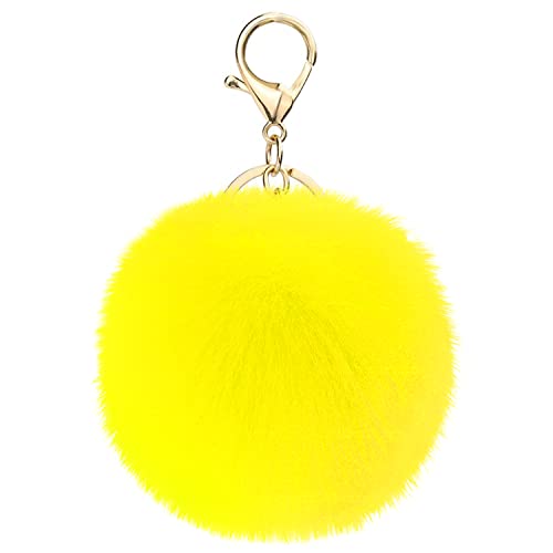 ORPAPA Pompons Schlüsselanhänger Flauschig Plüsch Schlüsselbund Taschenanhänger Faux Pelz Pom Pom Schlüsselanhänger Schlüsselring Glücksbringer für Handtasche Auto Anhänger Dekoration von ORPAPA