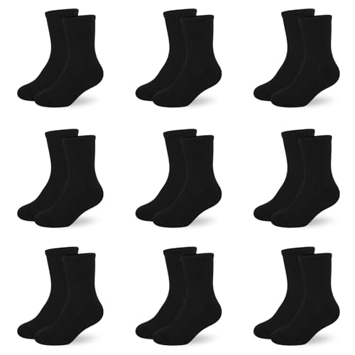 ORPAPA Socken Kinder Sportsocken Tennissocken Kinder Jungen Mädchen Elastische Baumwolle Kindersocken 9 Paar von ORPAPA