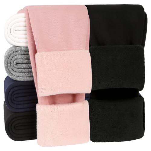 ORPAPA Thermoleggings Mädchen Thermo Leggings Mädchen Kinder Winter Gefütterte Leggings Kinder Thermohose Baumwolle Warme Dicke Hosen für Mädchen 2 Pack von ORPAPA