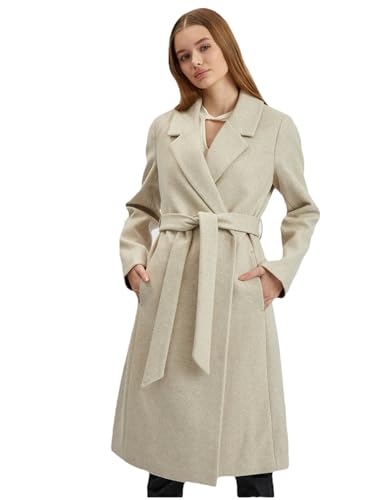 ORSAY Beige Damen-Wintermantel Trendige Damenmäntel | Stilvolle Begleiter | Warme Wintermode | Modische Mäntel | Elegante Outerwear | Winterjacken | Klassische Mäntel 38 von ORSAY