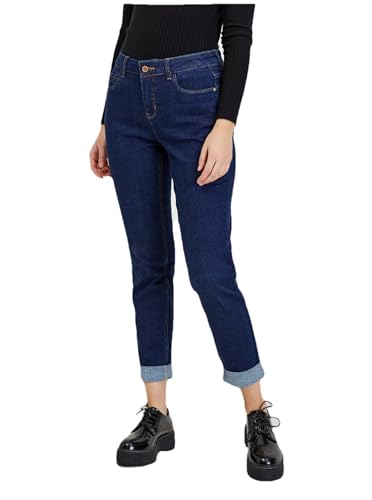 ORSAY Dunkelblaue Damen Boyfriend Jeans Skinny Fit Damenjeans | Zeitlose Eleganz | Bequeme Passform | Stylische Jeans | Klassische Denim-Mode | Must-Have in jeder Garderobe | Vielseitige Jeans 34 von ORSAY