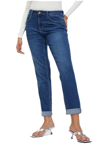 ORSAY Dunkelblaue Damen-Boyfriend-Jeans Skinny Fit Damenjeans | Zeitlose Eleganz | Bequeme Passform | Stylische Jeans | Klassische Denim-Mode | Must-Have in jeder Garderobe | Vielseitige Jeans 36 von ORSAY