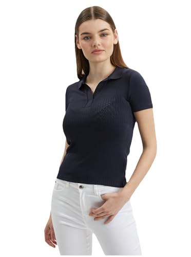 ORSAY Dunkelblaues Damen-Strick-Poloshirt Damen-Oberteile | Tops, T-Shirts und Blusen | Modische Oberbekleidung | Vielfältige Styles | Trendige Damenmode | Casual Outfits | Elegante Tops S von ORSAY