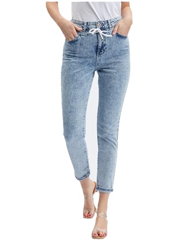 ORSAY Hellblaue Slim Fit Jeans für Damen Skinny Fit Damenjeans | Zeitlose Eleganz | Bequeme Passform | Stylische Jeans | Klassische Denim-Mode | Must-Have in jeder Garderobe | Vielseitige Jeans 44 von ORSAY