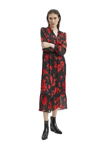 ORSAY Rot-schwarzes Damen-Blumenkleid Sommerkleider | Leichte und luftige Looks | Trendige Sommermode | Stylische Damenkleidung | Moderne Kleider | Sommer-Trends | Vielseitige Kleiderkollektion S von ORSAY