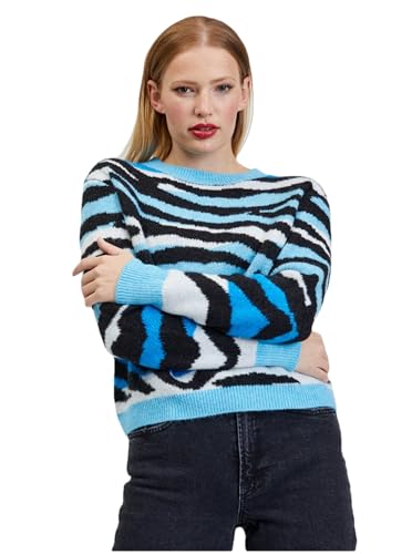 ORSAY Schwarz-blau gemusterter Damenpullover Damen-Oberteile | Tops, T-Shirts und Blusen | Modische Oberbekleidung | Vielfältige Styles | Trendige Damenmode | Casual Outfits | Elegante Tops XL von ORSAY