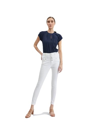 ORSAY Weiße Skinny Fit Jeans für Damen Skinny Fit Damenjeans | Zeitlose Eleganz | Bequeme Passform | Stylische Jeans | Klassische Denim-Mode | Must-Have in jeder Garderobe | Vielseitige Jeans 40 von ORSAY