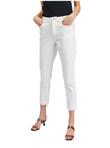 ORSAY Weiße verkürzte Damen Boyfriend-Jeans Skinny Fit Damenjeans | Zeitlose Eleganz | Bequeme Passform | Stylische Jeans | Klassische Denim-Mode | Must-Have in jeder Garderobe | Vielseitige Jeans 40 von ORSAY