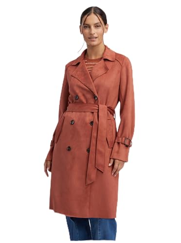 ORSAY Ziegelfarbener Damen-Trenchcoat aus Wildleder Trendige Damenmäntel | Stilvolle Begleiter | Warme Wintermode | Modische Mäntel | Elegante Outerwear | Winterjacken | Klassische Mäntel 38 von ORSAY