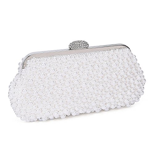 ORSERA Handgefertigt Perle Damen Handtaschen Clutches Abendtasche mit Strass Schlie?e von ORSERA