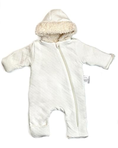 ORSON for® | Baby Overall mit Kapuze | Strampler Neugeborene mit Reißverschluss | 0-24 Monate | 100% Baumwolle | Wollwalk | Oeko-Tex (Beige c, 74-80) von ORSON for