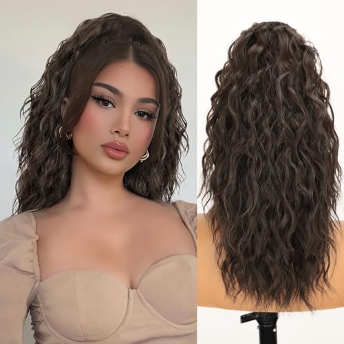 Pferdeschwanz-Extensions, 45,7 cm, Pferdeschwanz-Clip, natürlich aussehend, flauschiger Pferdeschwanz, synthetisches Haarteil für Frauen Pferdeschwanz-Extensions, 45,7 cm, Pferdeschwanz-Clip, natürlich aussehend, flauschiger Pferdeschwanz, synthetisches Haarteil für Frauen von ORSUNCER