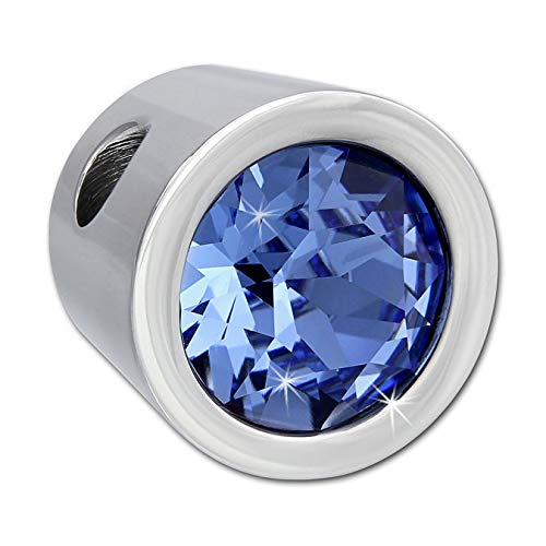 Amello Schmuck aus Edelstahl – Amello Anhänger aus Edelstahl mit Swarovski Elements hellblau – Anhänger aus Edelstahl für Frauen – ESHS01H, Edelstahl Swarovski Elements, Kristall, Edelstahl mit von ORTCI