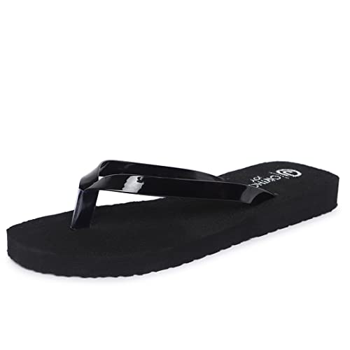 ORTHO JOY Ausgefallene Arztpantoffeln, weicher Chappal für Damen, bequeme, flache Hausschuhe für Damen, Schwarz, 4 UK ORTHO JOY Ausgefallene Arztpantoffeln, weicher Chappal für Damen, bequeme, flache Hausschuhe für Damen, Schwarz, 4 UK von ORTHO JOY