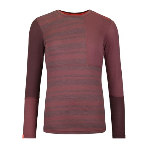 ORTOVOX 185 Rock'n'Wool Long Sleeve W - Vielseitiges, bequemes Longsleeve aus feiner Merinowolle für Wintertouren - VIOLETT - Damen - M von ORTOVOX