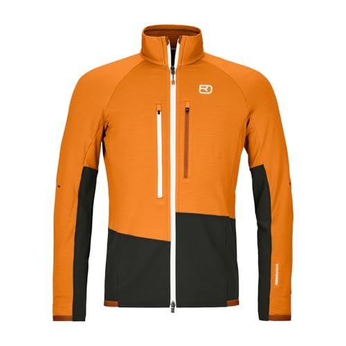 ORTOVOX FLEECE RIB JACKET M - Robuste, technische Kletter-Fleecejacke für Tage am Fels - BRAUN - HERREN - XL von ORTOVOX