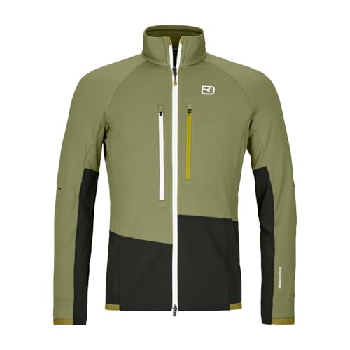 ORTOVOX FLEECE RIB JACKET M - Robuste, technische Kletter-Fleecejacke für Tage am Fels - GRÜN - HERREN - S von ORTOVOX