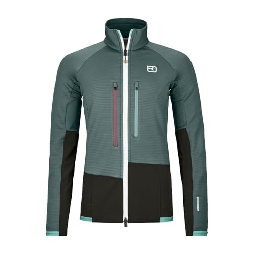 ORTOVOX FLEECE RIB JACKET W - Robuste, technische Kletter-Fleecejacke für Tage am Fels - GRAU - DAMEN - L von ORTOVOX