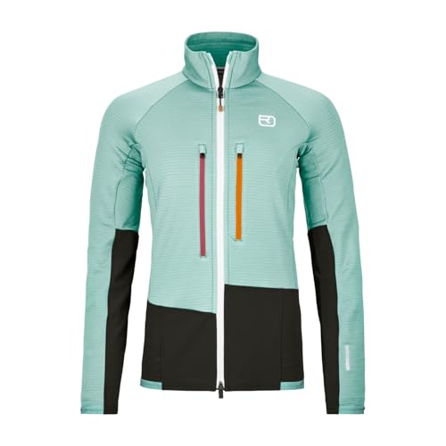 ORTOVOX FLEECE RIB JACKET W - Robuste, technische Kletter-Fleecejacke für Tage am Fels - GRÜN - DAMEN - XL von ORTOVOX