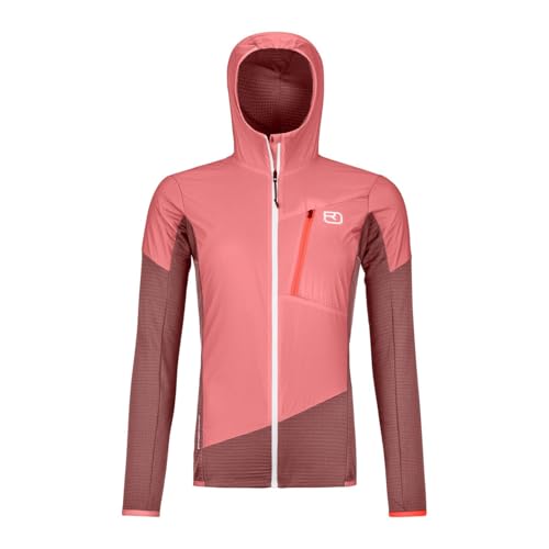 ORTOVOX LADIZ HYBRID JACKET W - Funktionale Merino Hybrid-Jacke für DAMEN mit winddichten Einsätzen für den alpinen Einsatz - VIOLETT - DAMEN - XS von ORTOVOX