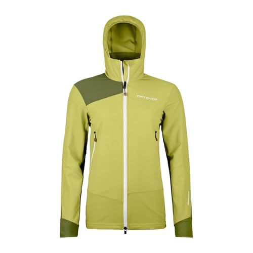 ORTOVOX PALA HOODED JACKET W - Extrem widerstandsfähige, athletische Kapuzenjacke mit Stretch zum Alpinklettern - GELB - DAMEN - S von ORTOVOX