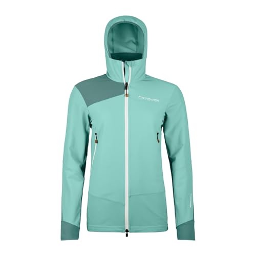 ORTOVOX PALA HOODED JACKET W - Extrem widerstandsfähige, athletische Kapuzenjacke mit Stretch zum Alpinklettern - GRÜN - DAMEN - XS von ORTOVOX