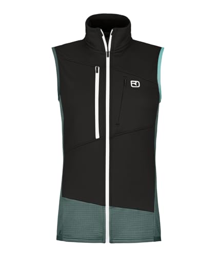 ORTOVOX Unisex Fleece Grid Vest W Mantel, Dunkelgrau (Dark Arctic Grey), M von ORTOVOX