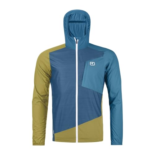 ORTOVOX WINDBREAKER JACKET M - Federleichte, winddichte Jacke für HERREN mit minimalem Packmaß für alpine Touren - BLAU - HERREN - XXL von ORTOVOX