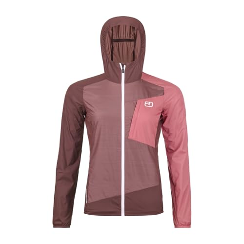 ORTOVOX WINDBREAKER JACKET W - Federleichte, winddichte Jacke für Frauen mit minimalem Packmaß für alpine Touren - VIOLETT - DAMEN - XL von ORTOVOX