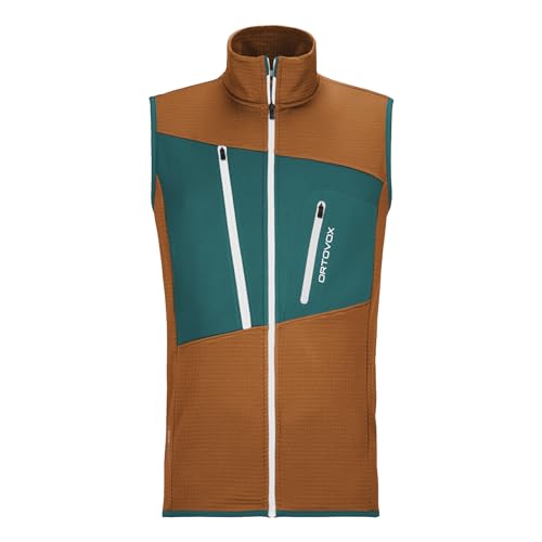 Ortovox Herren Fleece Grid Vest M Weste, SLY Fox, M von ORTOVOX