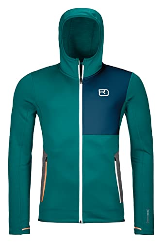 Ortovox Herren Fleece Hoody M Kapuzenpullover, grün (Pacific Green), XL von ORTOVOX