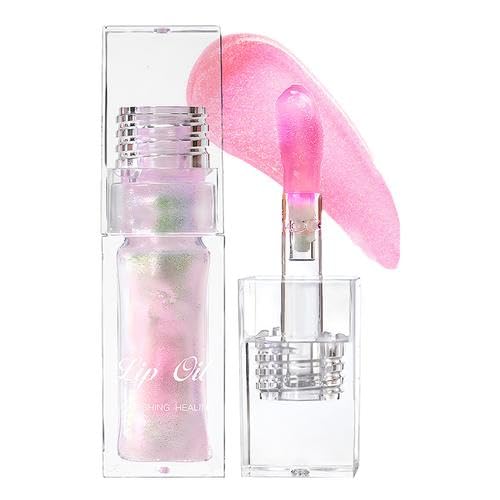 Farbwechsel-Lippenöl, Lipgloss Mit Farbwechsel Antihaft-Becher Aufpolsternde Lippen, Color Changing Moisturizing Lip Glow Oil Aufpolsterndes Lippenöl Getönt Für Lippenpflege Und Trockene Lippen von ORTUH