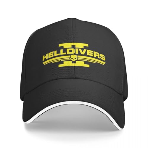 Hut Unisex Mode Hellbugs-2 Baseballkappen für Männer und Frauen Baseballkappe mit Videospiel-Design verstellbare Sport-Sandwich-Schießen 2024 Freundschaftsgeschenk von ORURYRTW