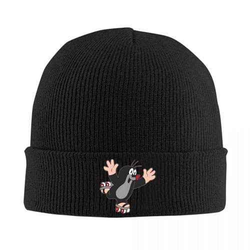 Hut Warm Unisex Der kleine Maulwurf Strickmützen für Frauen Männer Mützen Herbst Winter Hut Cartoon Freunde zusammen Warme Melone Kappe von ORURYRTW